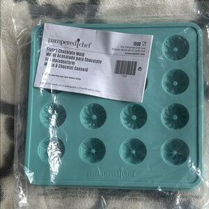 Pampered Chef Aqua Fluted Chocolate Mold